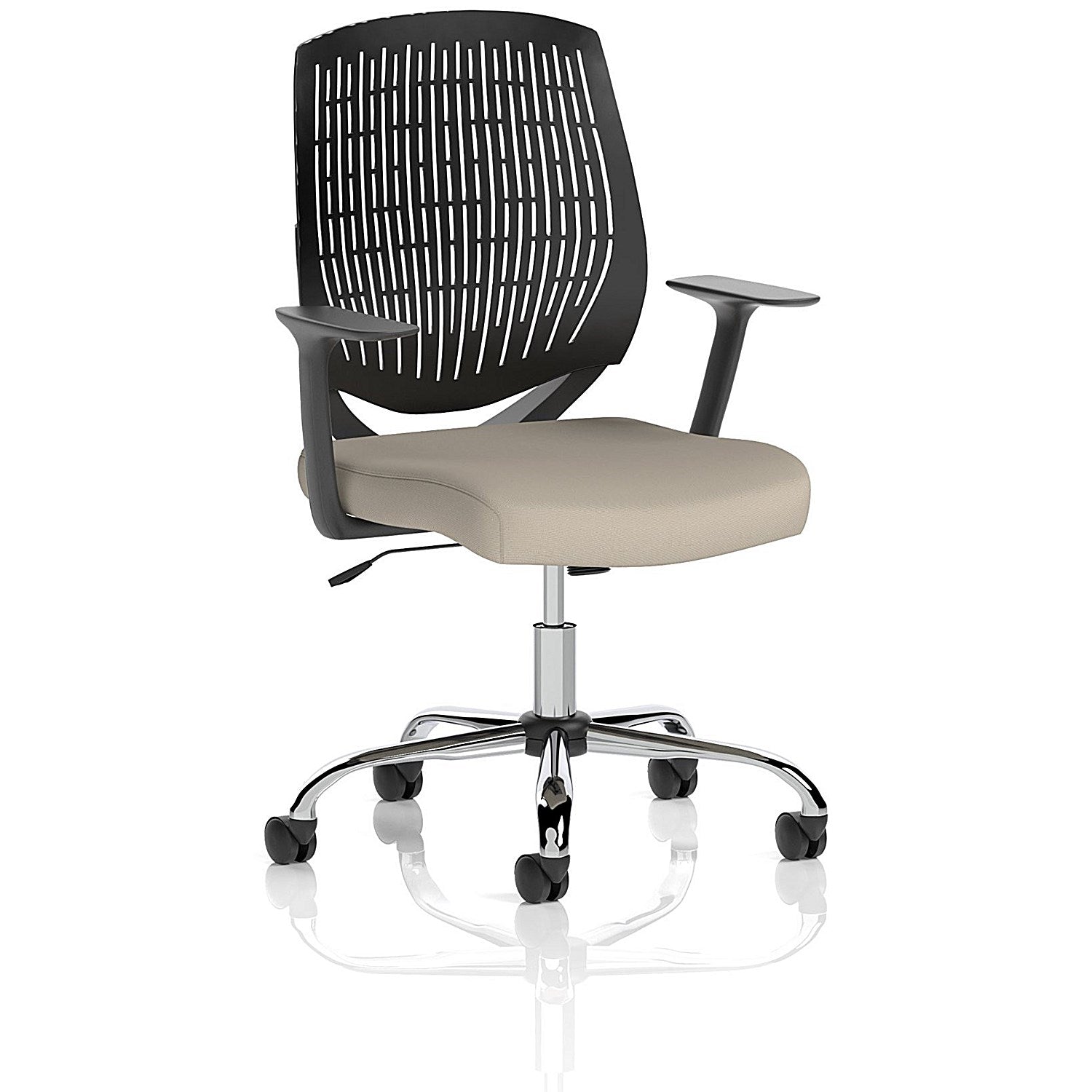 Dura Black Back Operator Chair, Fixed Height Arms, Quest Salt Easy2Order : KCUP2833