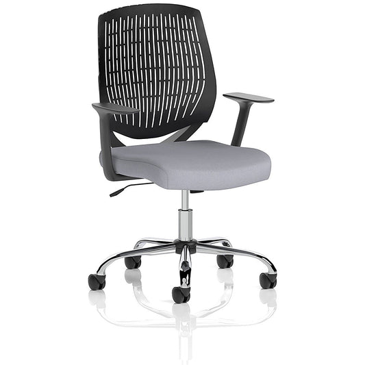 Dura Black Back Operator Chair, Fixed Height Arms, Quest Shell Easy2Order : KCUP2834