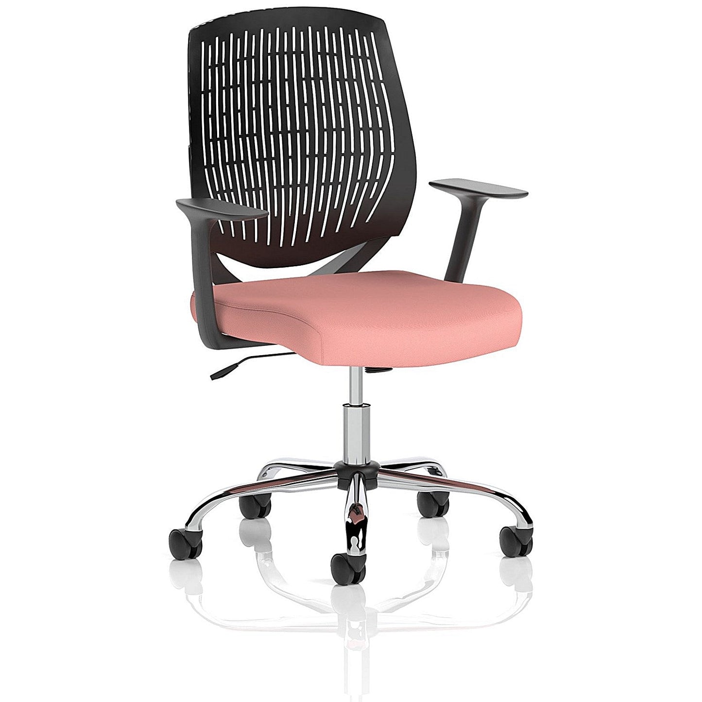 Dura Black Back Operator Chair, Fixed Height Arms, Quest Shrimp Easy2Order : KCUP2835