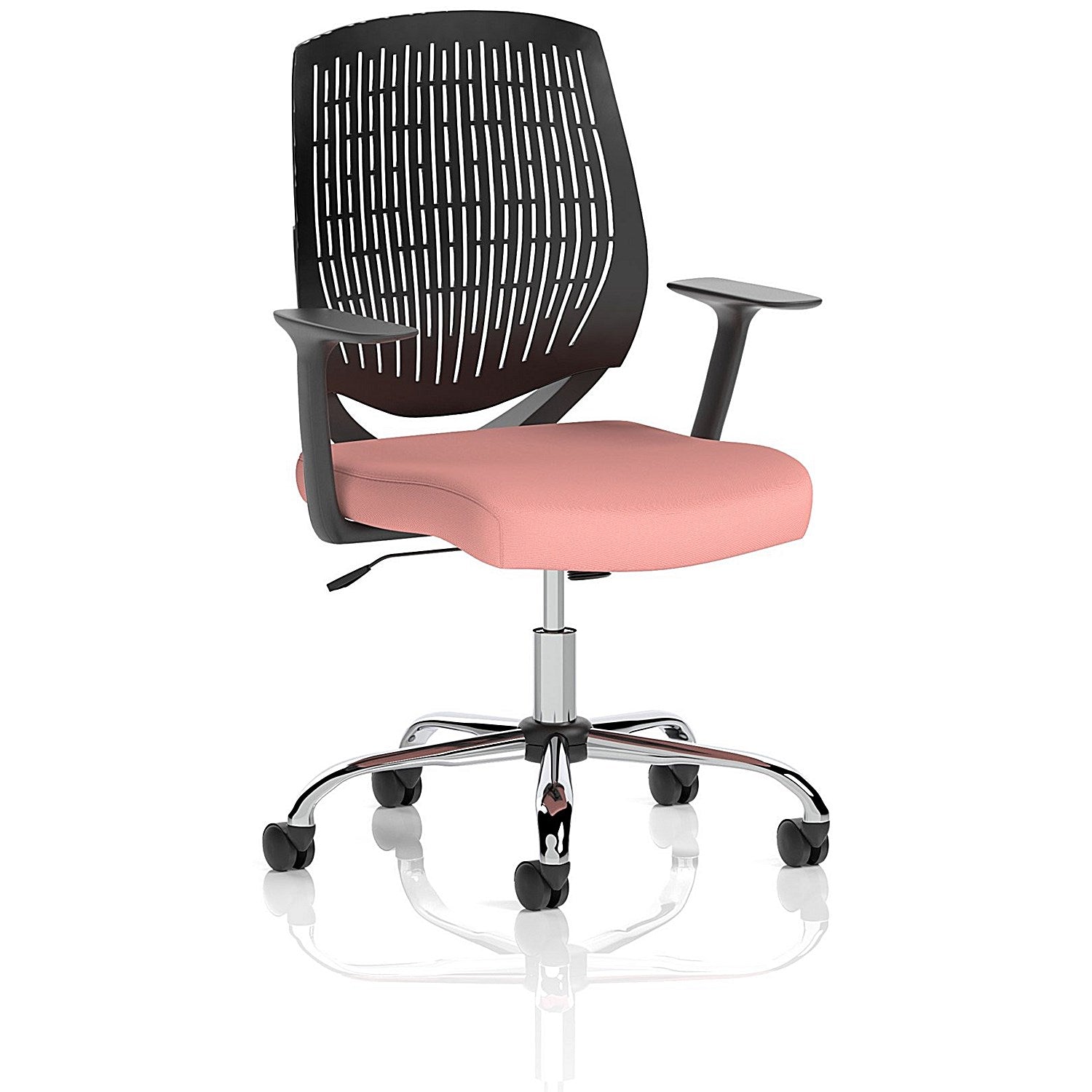Dura Black Back Operator Chair, Fixed Height Arms, Quest Shrimp Easy2Order : KCUP2835
