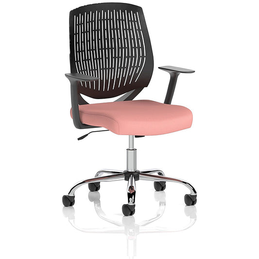 Dura Black Back Operator Chair, Fixed Height Arms, Quest Shrimp Easy2Order : KCUP2835