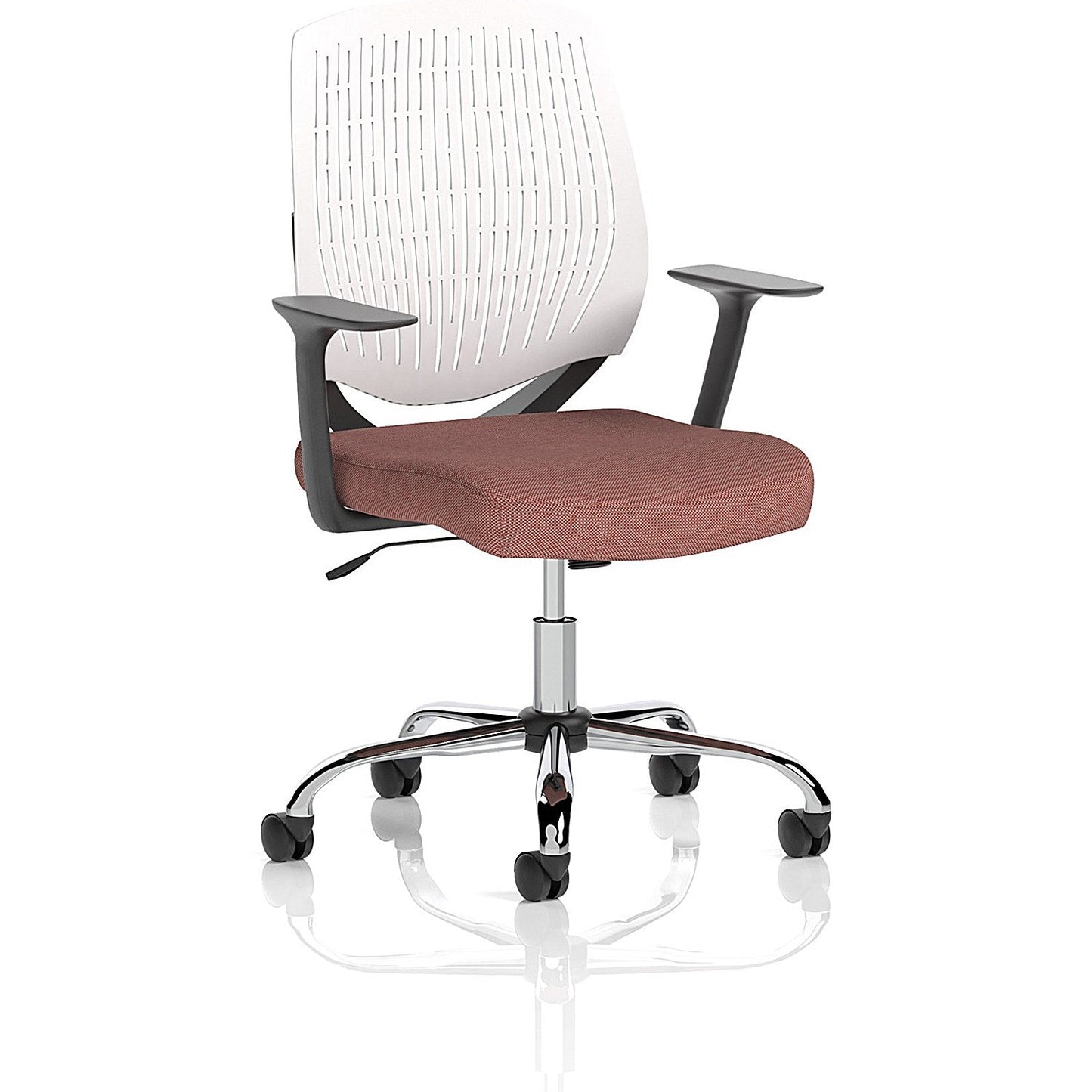 Dura White Back Operator Chair, Fixed Height Arms, Rivet Forge Easy2Order : KCUP2837