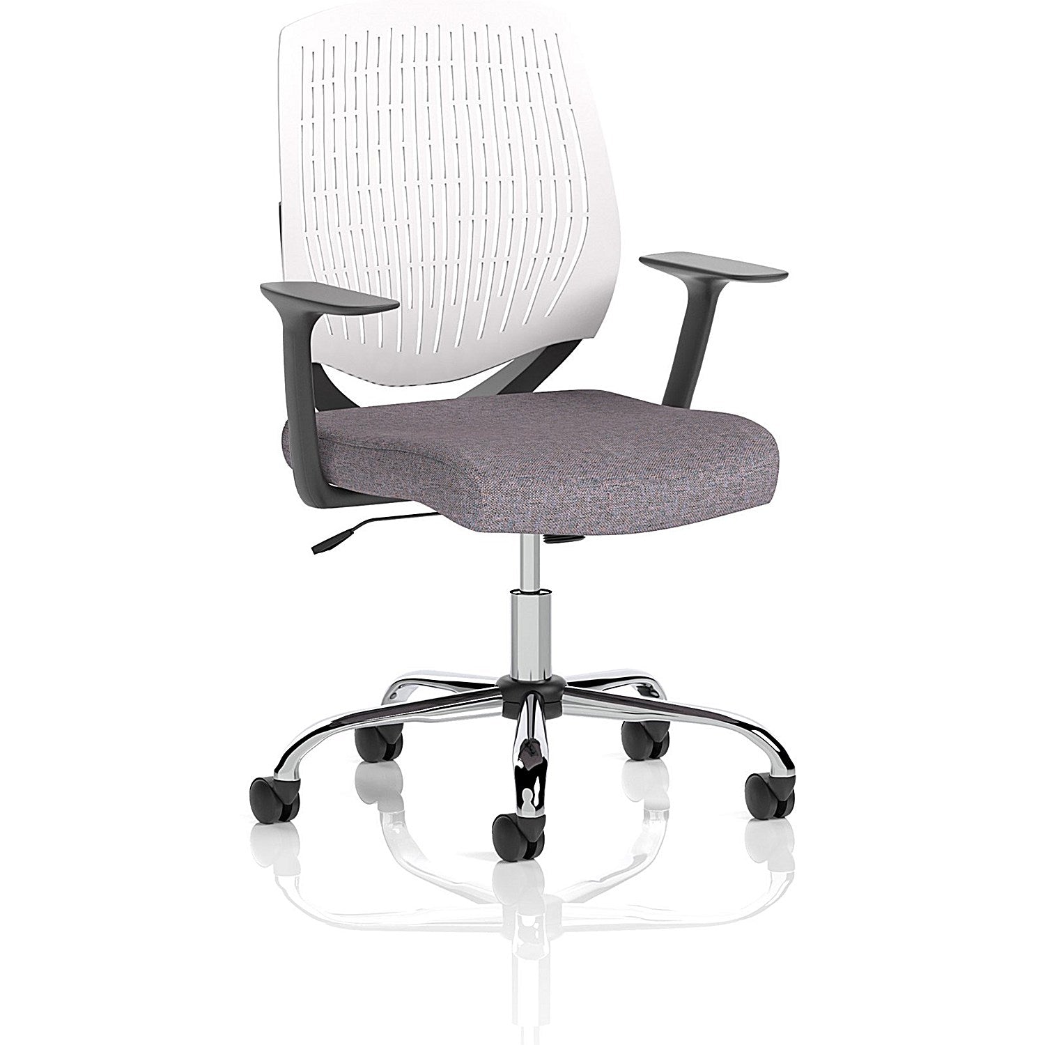 Dura White Back Operator Chair, Fixed Height Arms, Rivet Fuse Easy2Order : KCUP2838