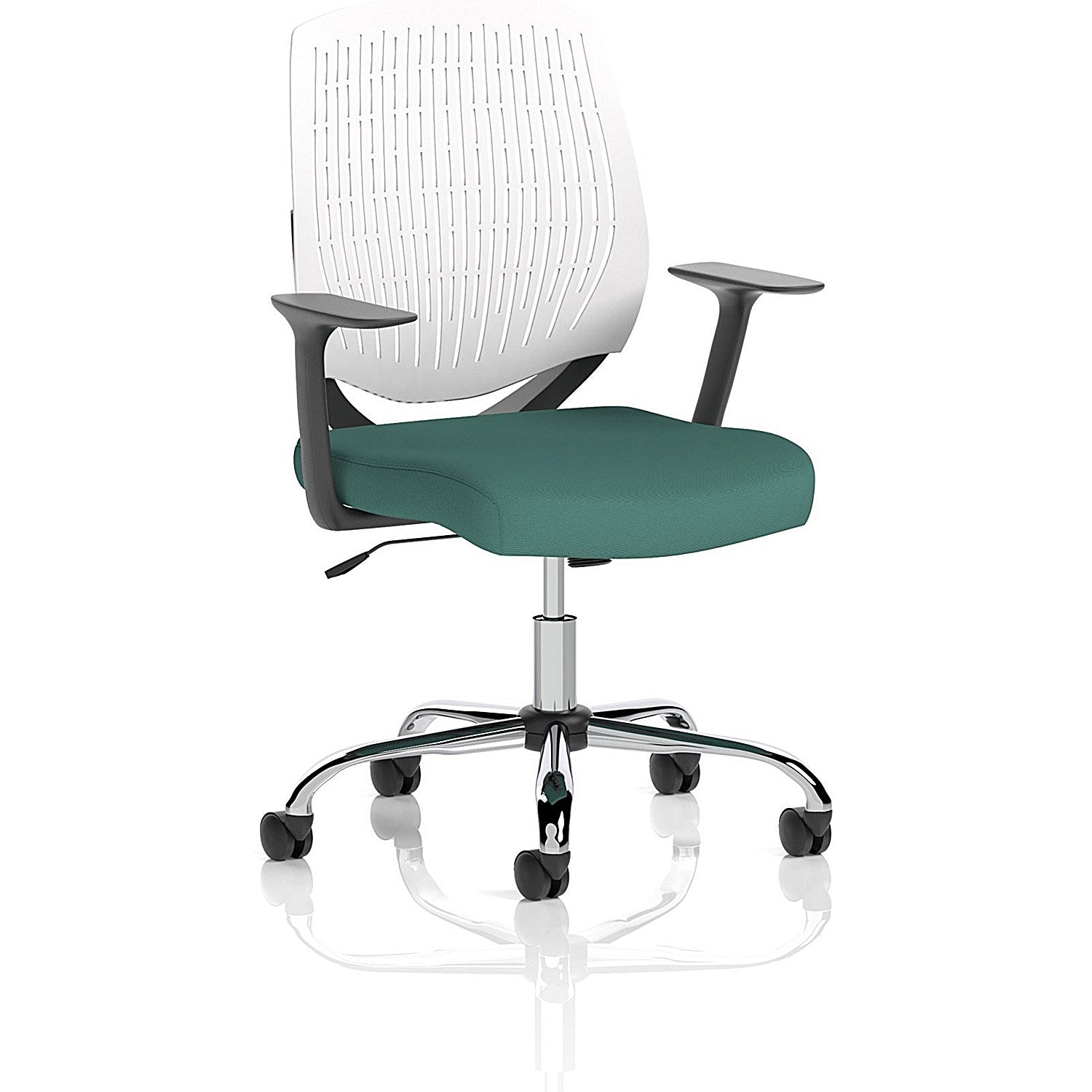 Dura White Back Operator Chair, Fixed Height Arms, Quest Kelp Easy2Order : KCUP2842