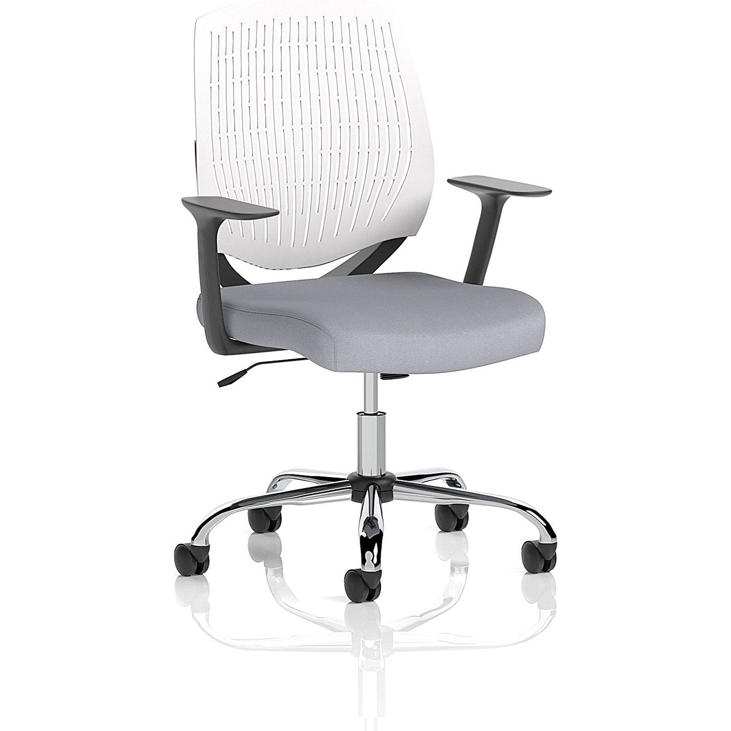 Dura White Back Operator Chair, Fixed Height Arms, Quest Shell Easy2Order : KCUP2846