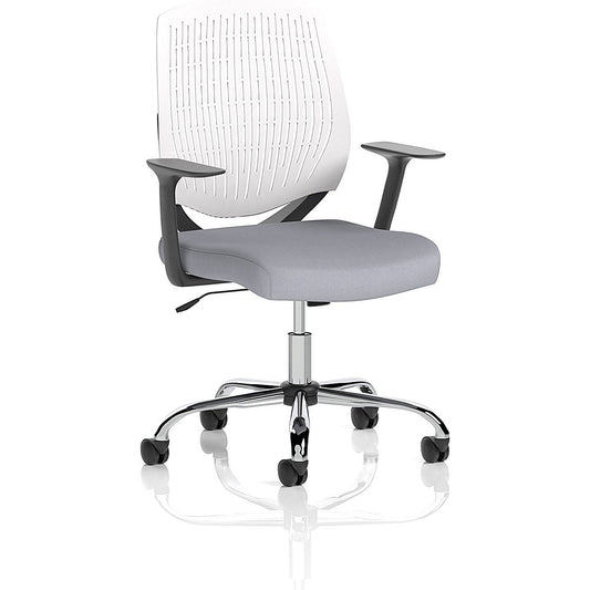 Dura White Back Operator Chair, Fixed Height Arms, Quest Shell Easy2Order : KCUP2846
