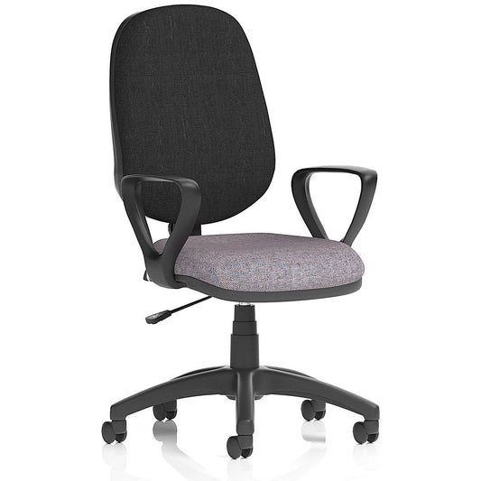 Eclipse Plus I Black Back Lever Task Operator Chair, Fixed Height Arms, Rivet Fuse Easy2Order : KCUP2886