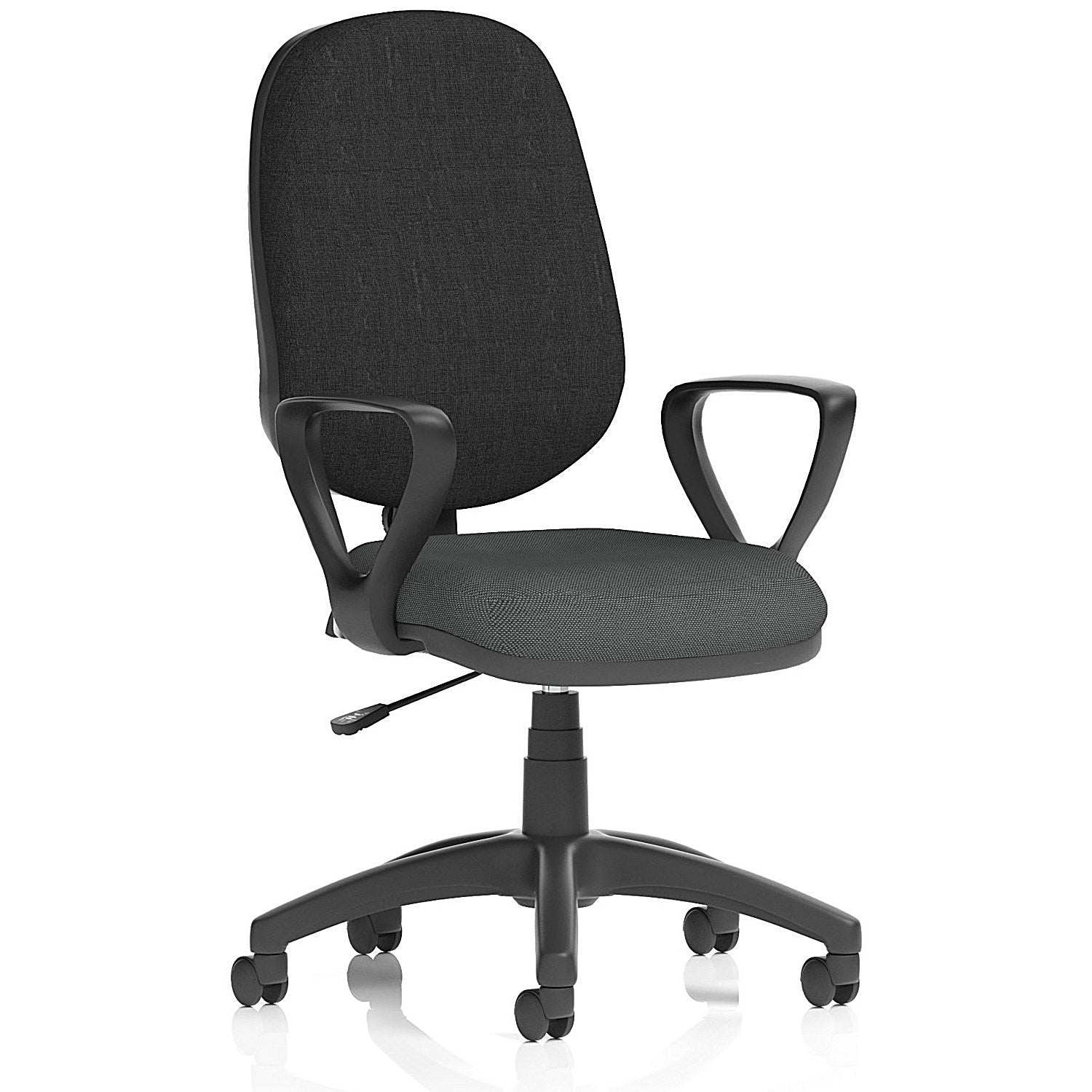 Eclipse Plus I Black Back Lever Task Operator Chair, Fixed Height Arms, Quest Mussel Easy2Order : KCUP2892