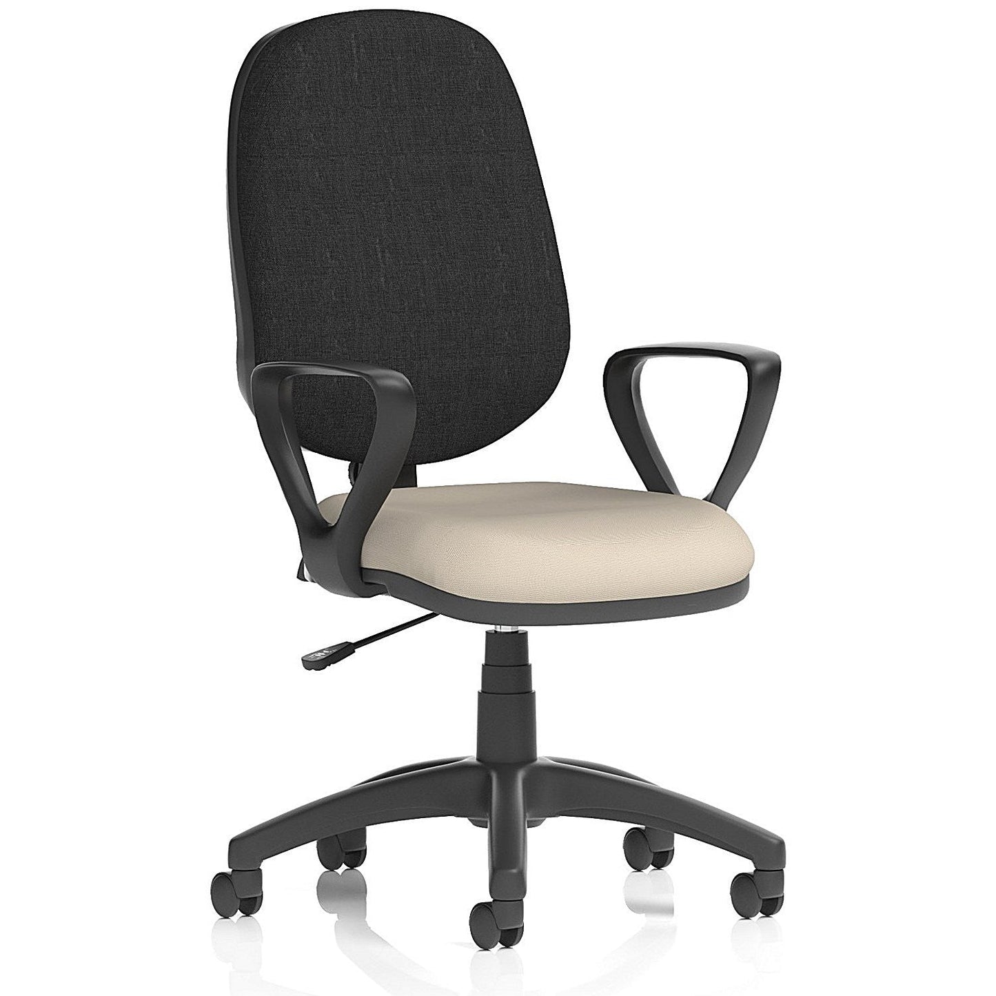 Eclipse Plus I Black Back Lever Task Operator Chair, Fixed Height Arms, Quest Salt Easy2Order : KCUP2893