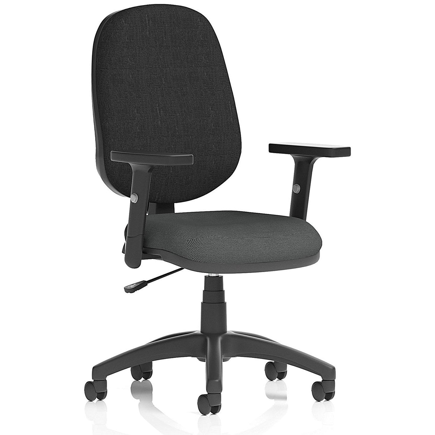 Eclipse Plus I Black Back Lever Task Operator Chair, Height Adjustable Arms, Quest Mussel Easy2Order : KCUP2916
