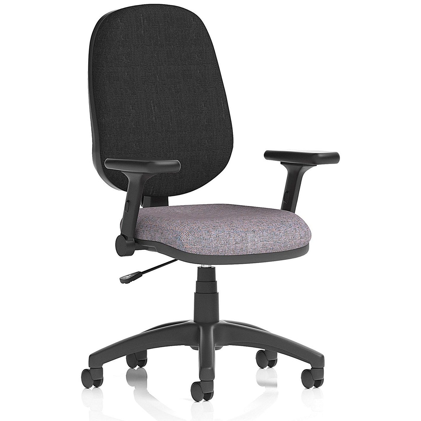 Eclipse Plus I Black Back Lever Task Operator Chair, Folding Arms, Rivet Fuse Easy2Order : KCUP2934