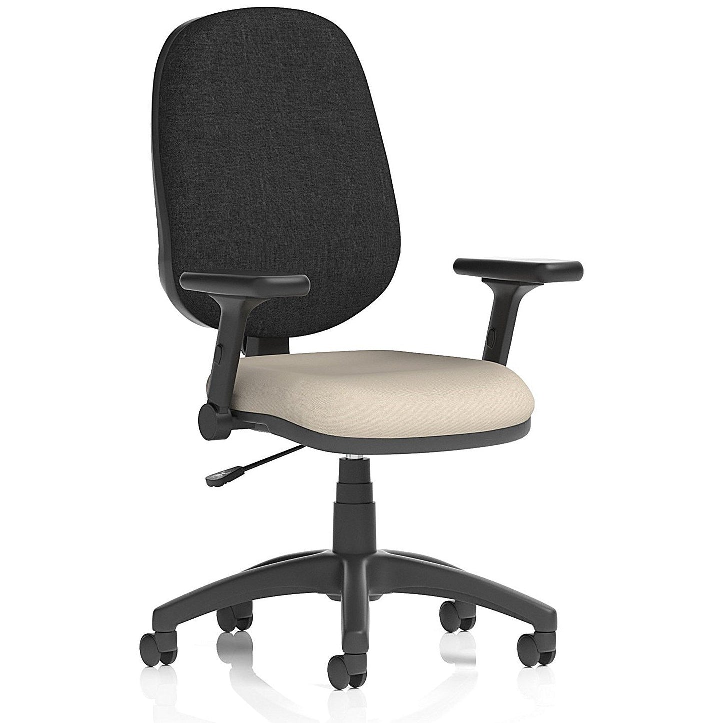 Eclipse Plus I Black Back Lever Task Operator Chair, Folding Arms, Quest Salt Easy2Order : KCUP2941