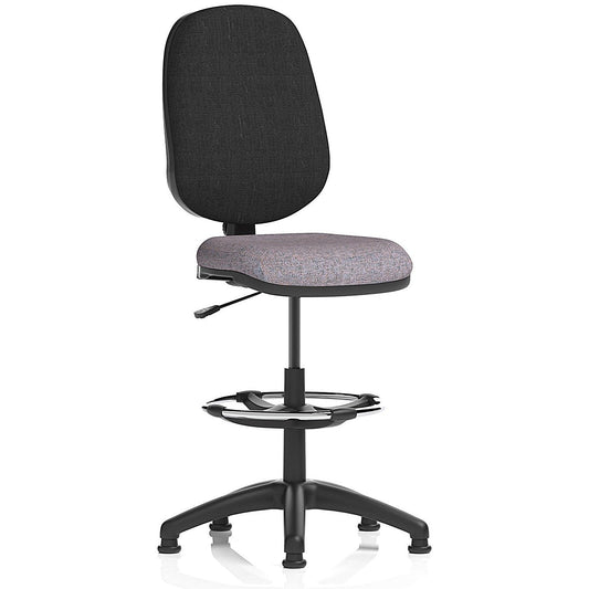 Eclipse Plus I Black Back High Rise Operator Chair, Rivet Fuse Easy2Order : KCUP2958