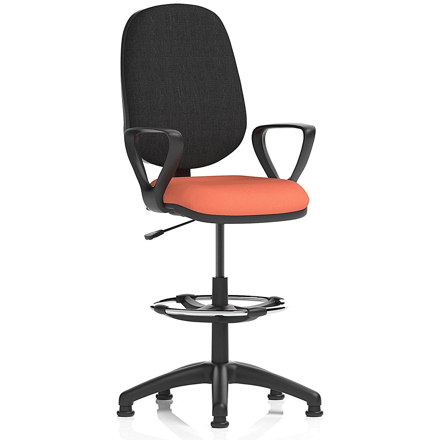 Eclipse Plus I Black Back High Rise Operator Chair, Fixed Height Arms, Quest Crab Easy2Order : KCUP2985