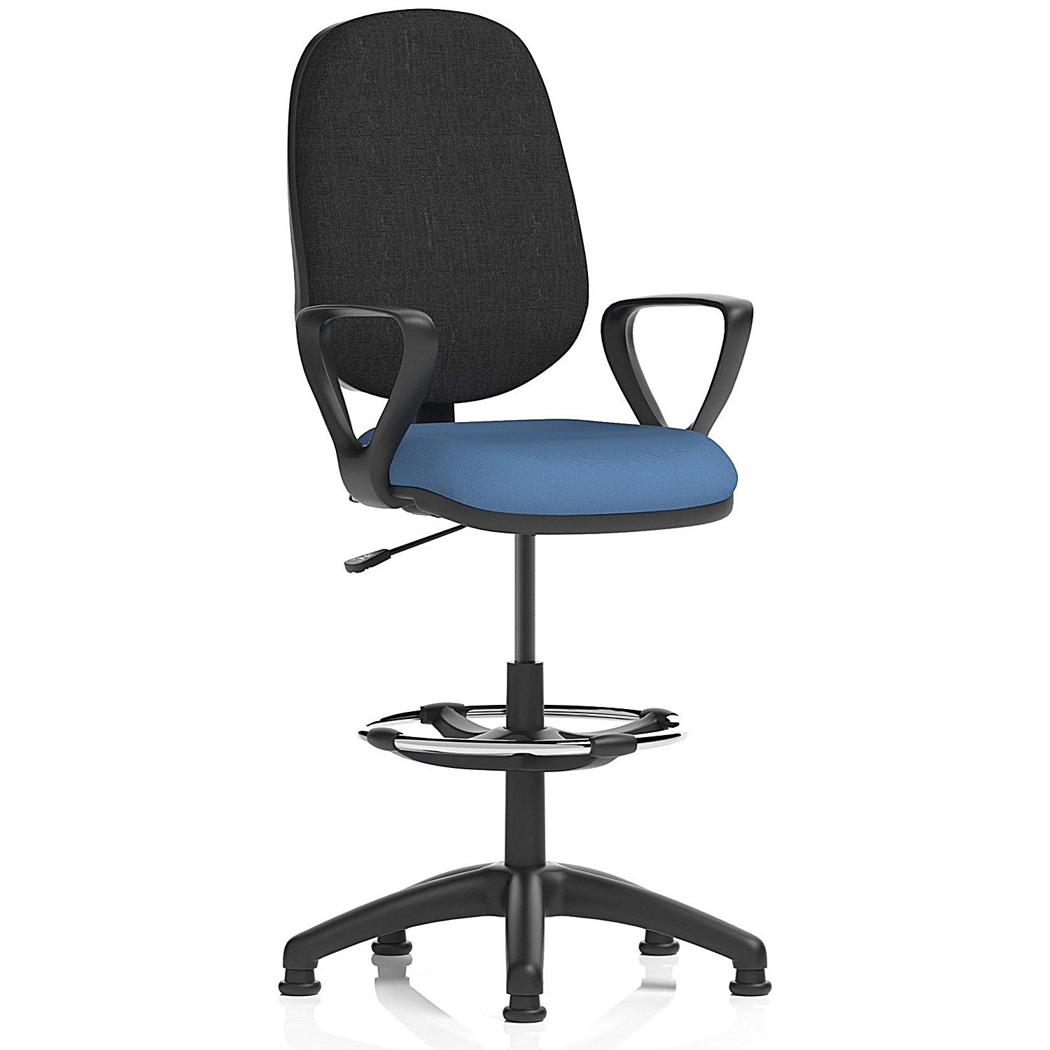 Eclipse Plus I Black Back High Rise Operator Chair, Fixed Height Arms, Quest Limpet Easy2Order : KCUP2987