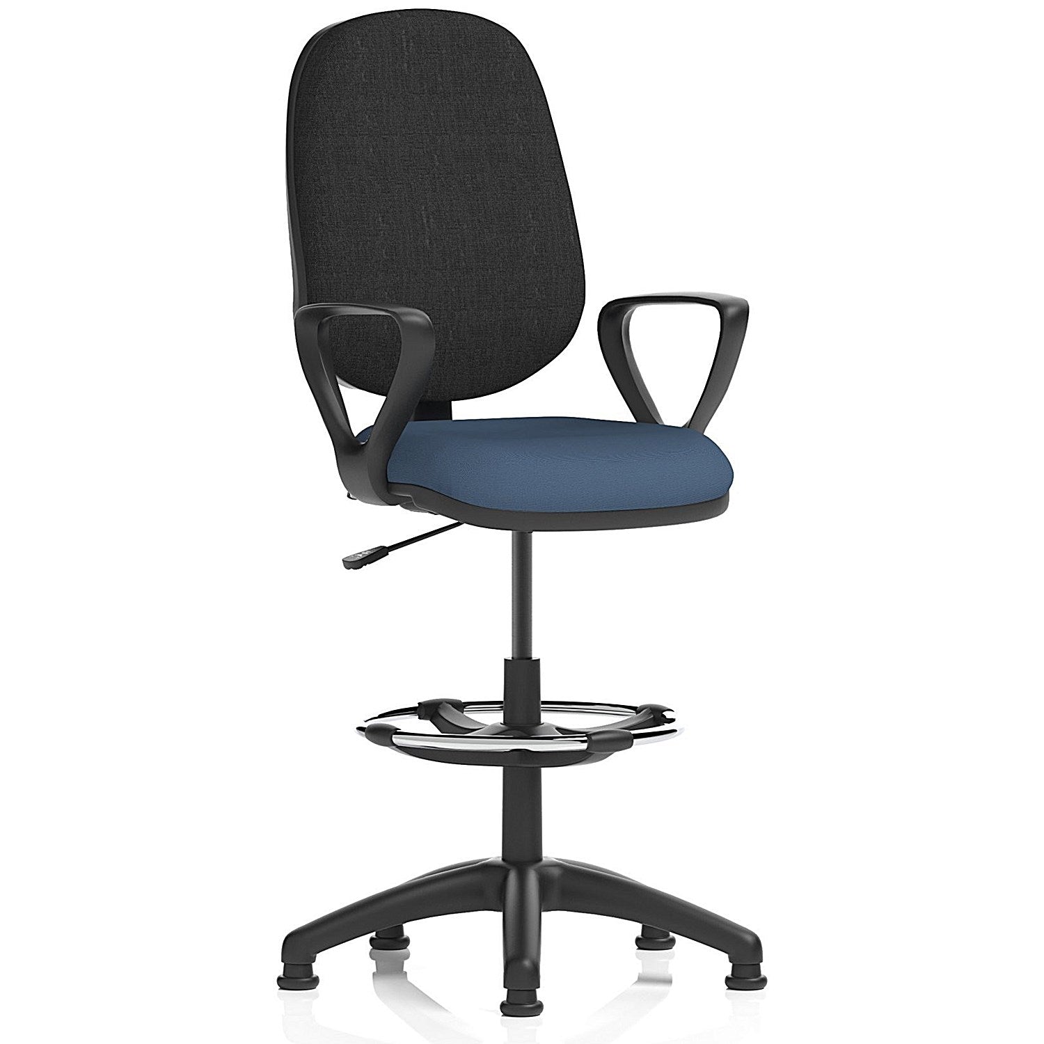 Eclipse Plus I Black Back High Rise Operator Chair, Fixed Height Arms, Quest Whelk Easy2Order : KCUP2992