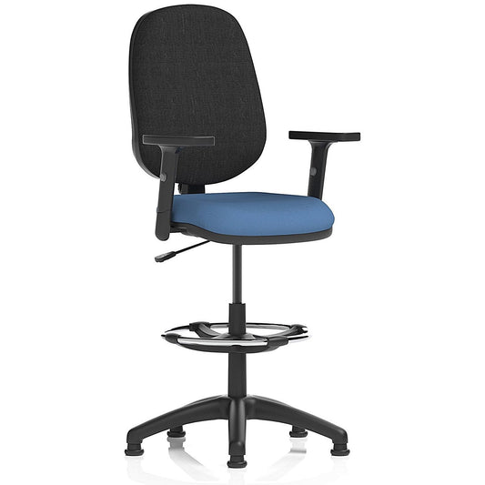 Eclipse Plus I Black Back High Rise Operator Chair, Height Adjustable Arms, Quest Limpet Easy2Order : KCUP3011