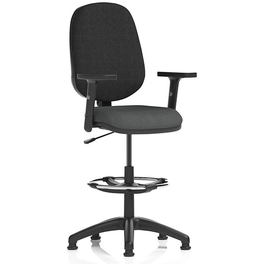 Eclipse Plus I Black Back High Rise Operator Chair, Height Adjustable Arms, Quest Mussel Easy2Order : KCUP3012