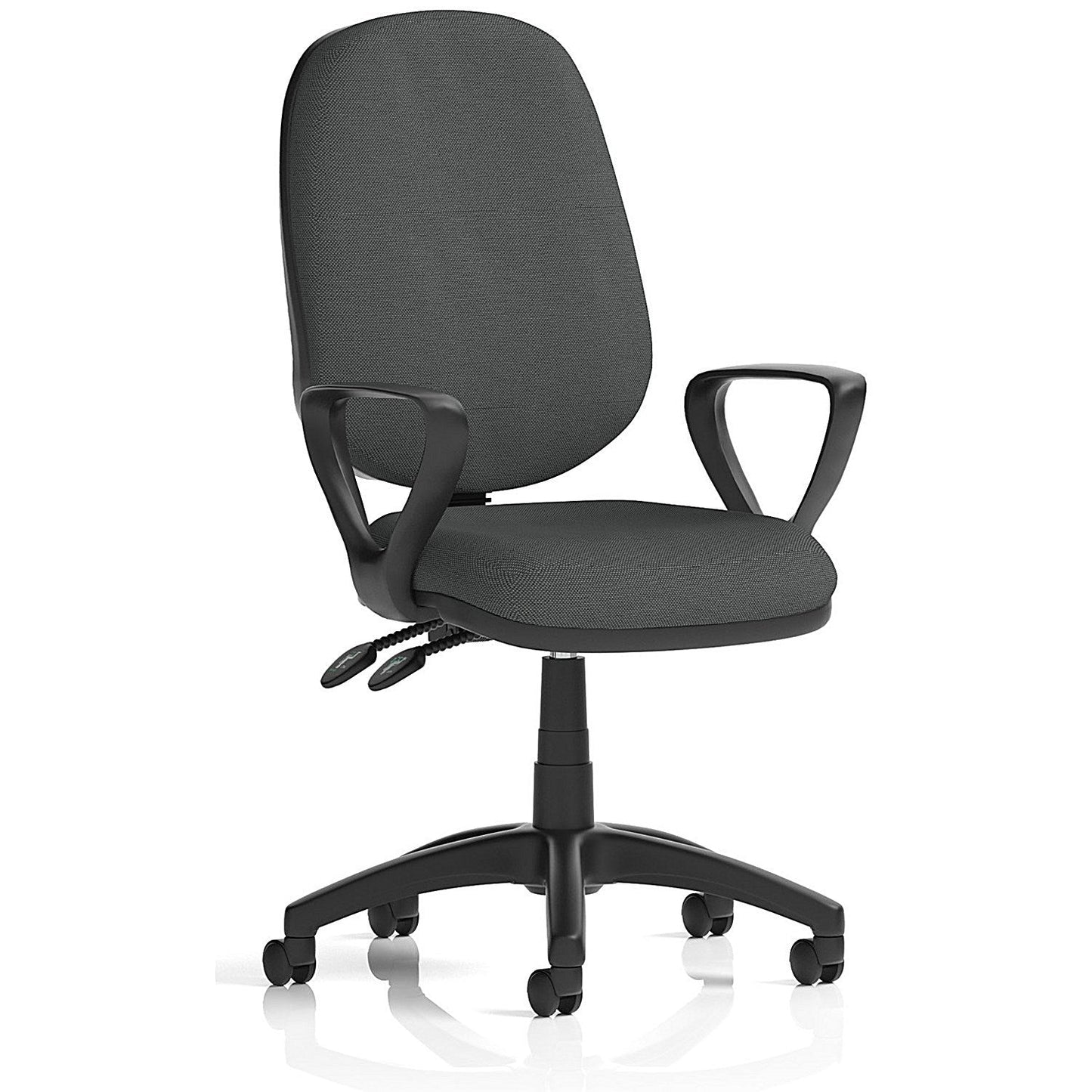 Eclipse Plus II Lever Task Operator Chair, Fixed Height Arms, Quest Mussel Easy2Order : KCUP3072
