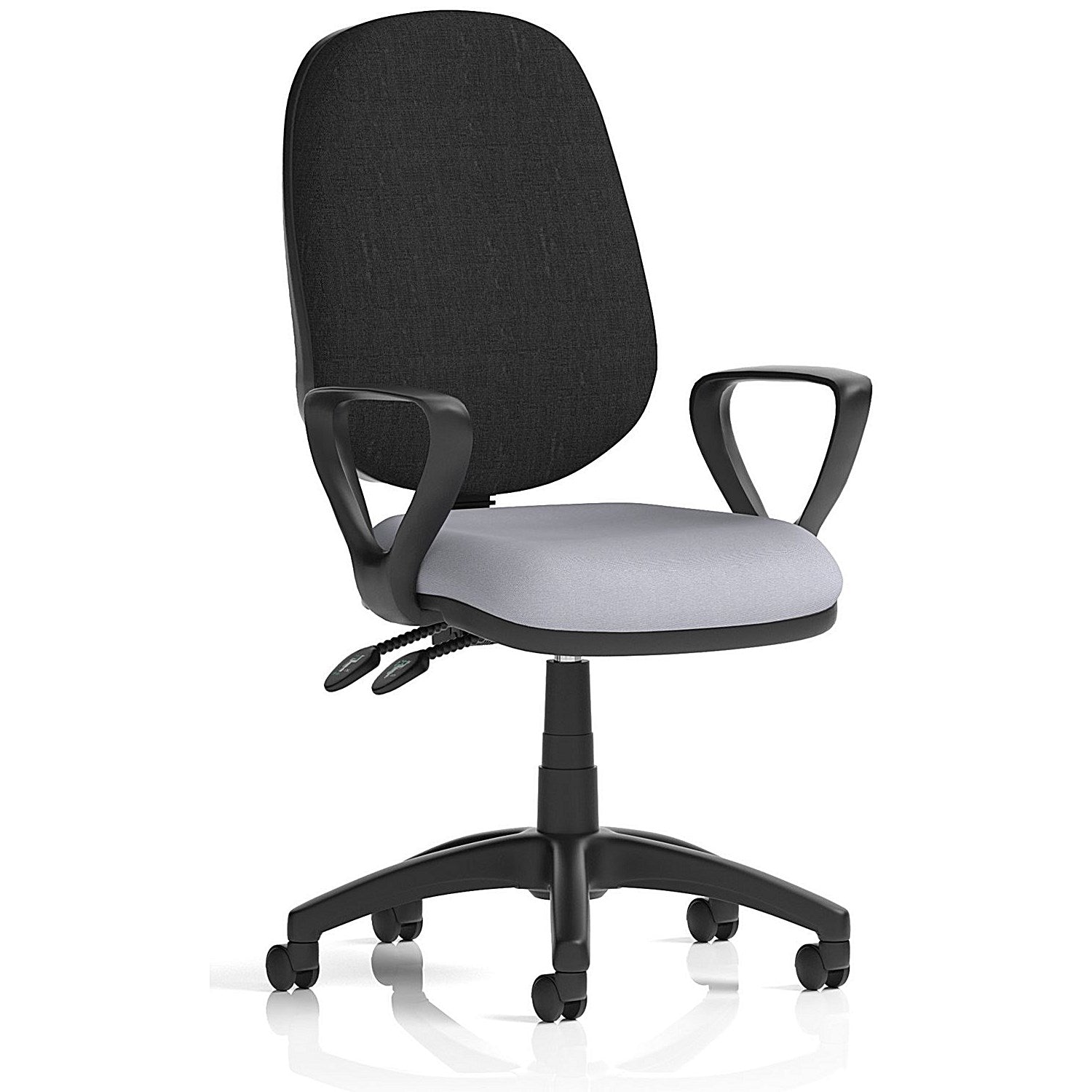 Eclipse Plus II Black Back Lever Task Operator Chair, Fixed Height Arms, Quest Shell Easy2Order : KCUP3086