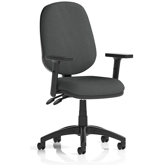 Eclipse Plus II Lever Task Operator Chair, Height Adjustable Arms, Quest Mussel Easy2Order : KCUP3096