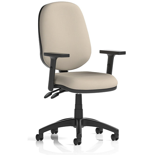 Eclipse Plus II Lever Task Operator Chair, Height Adjustable Arms, Quest Salt Easy2Order : KCUP3097