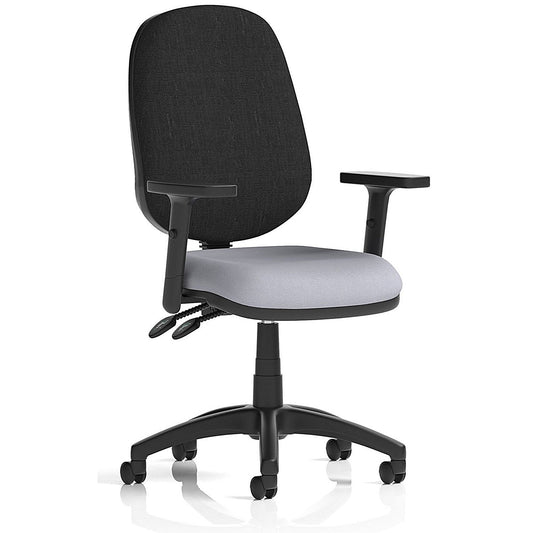 Eclipse Plus II Black Back Lever Task Operator Chair, Height Adjustable Arms, Quest Shell Easy2Order : KCUP3110
