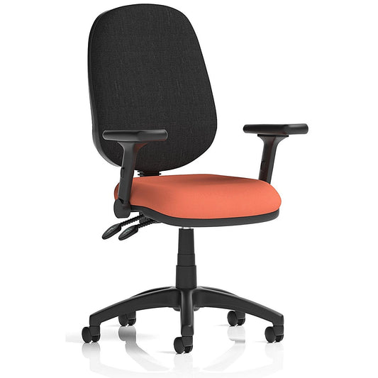 Eclipse Plus II Black Back Lever Task Operator Chair, Folding Arms, Quest Crab Easy2Order : KCUP3129