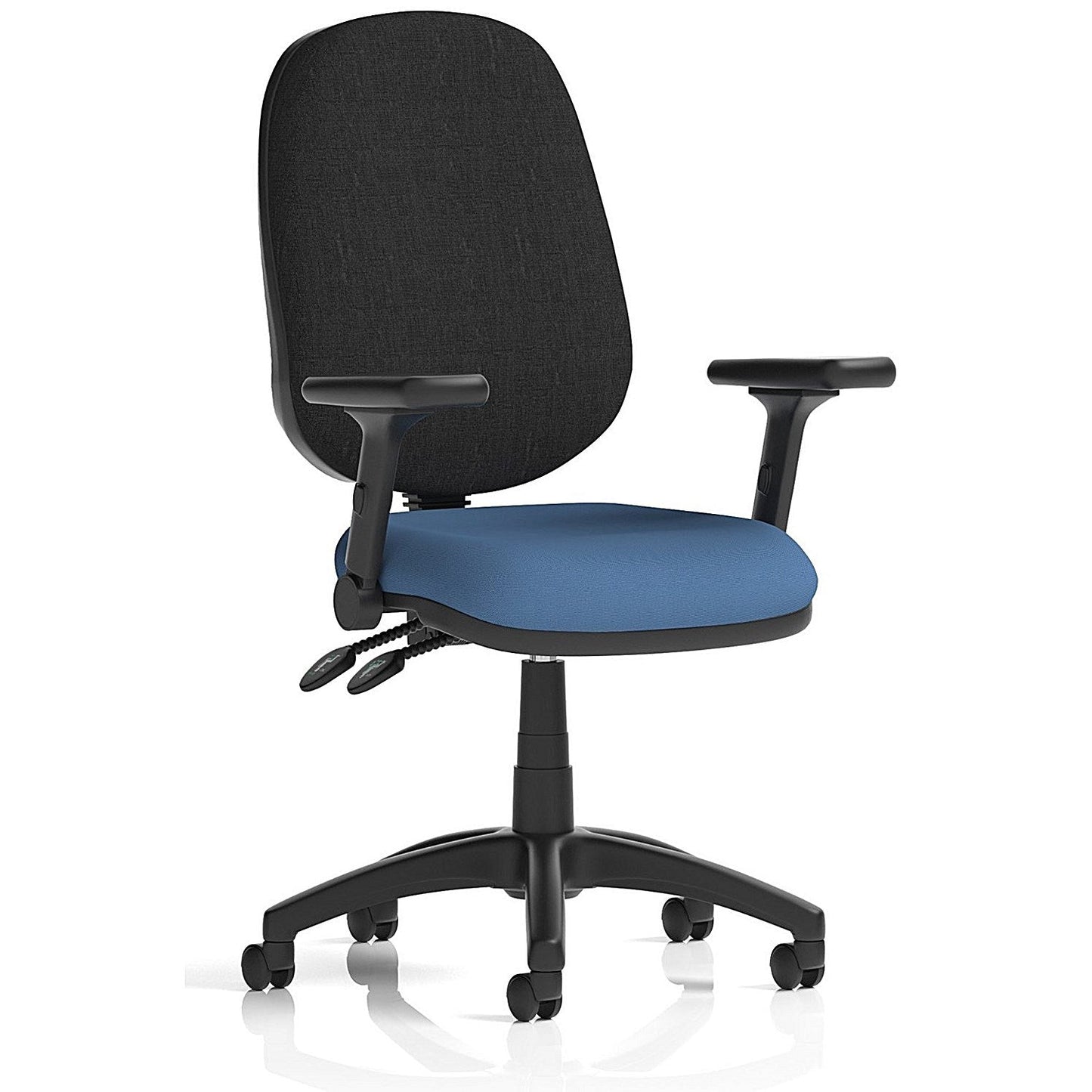 Eclipse Plus II Black Back Lever Task Operator Chair, Folding Arms, Quest Limpet Easy2Order : KCUP3131