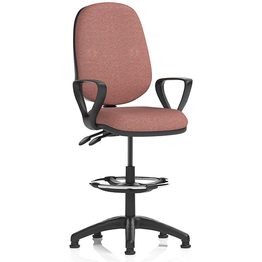 Eclipse Plus II High Rise Operator Chair, Fixed Arms, Rivet Forge Easy2Order : KCUP3161