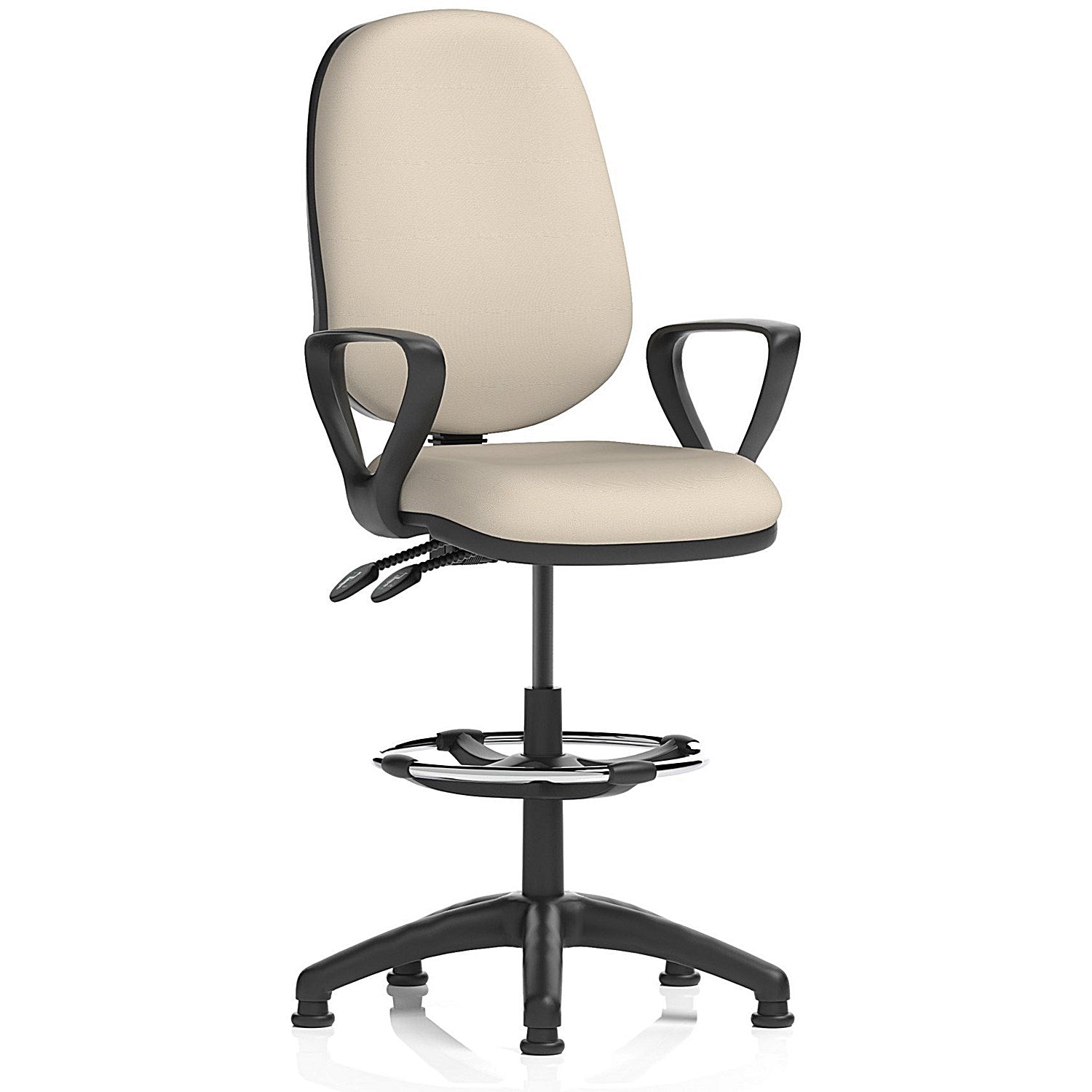 Eclipse Plus II High Rise Operator Chair, Fixed Arms, Quest Salt Easy2Order : KCUP3169
