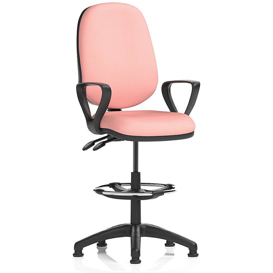 Eclipse Plus II High Rise Operator Chair, Fixed Arms, Quest Shrimp Easy2Order : KCUP3171