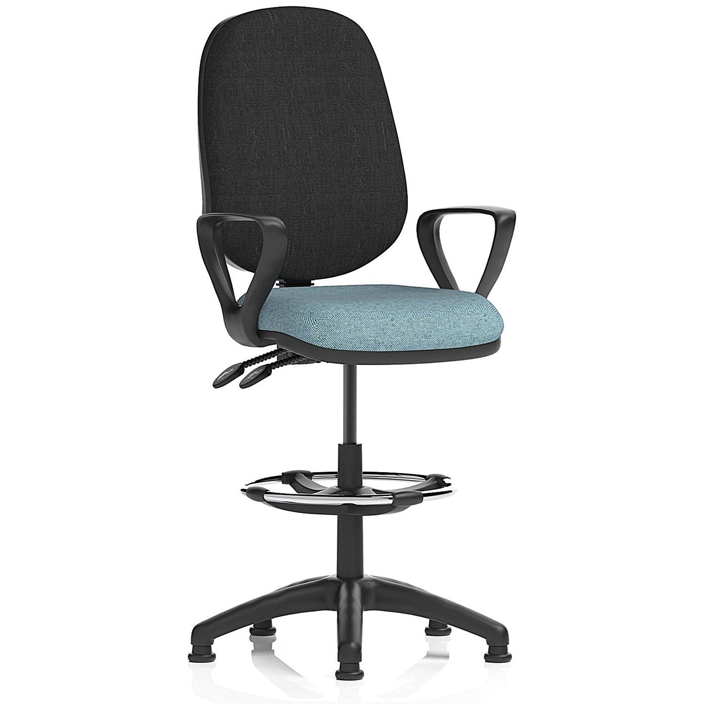 Eclipse Plus II High Rise Black Back Operator Chair, Fixed Arms, Rivet Quench Easy2Order : KCUP3175