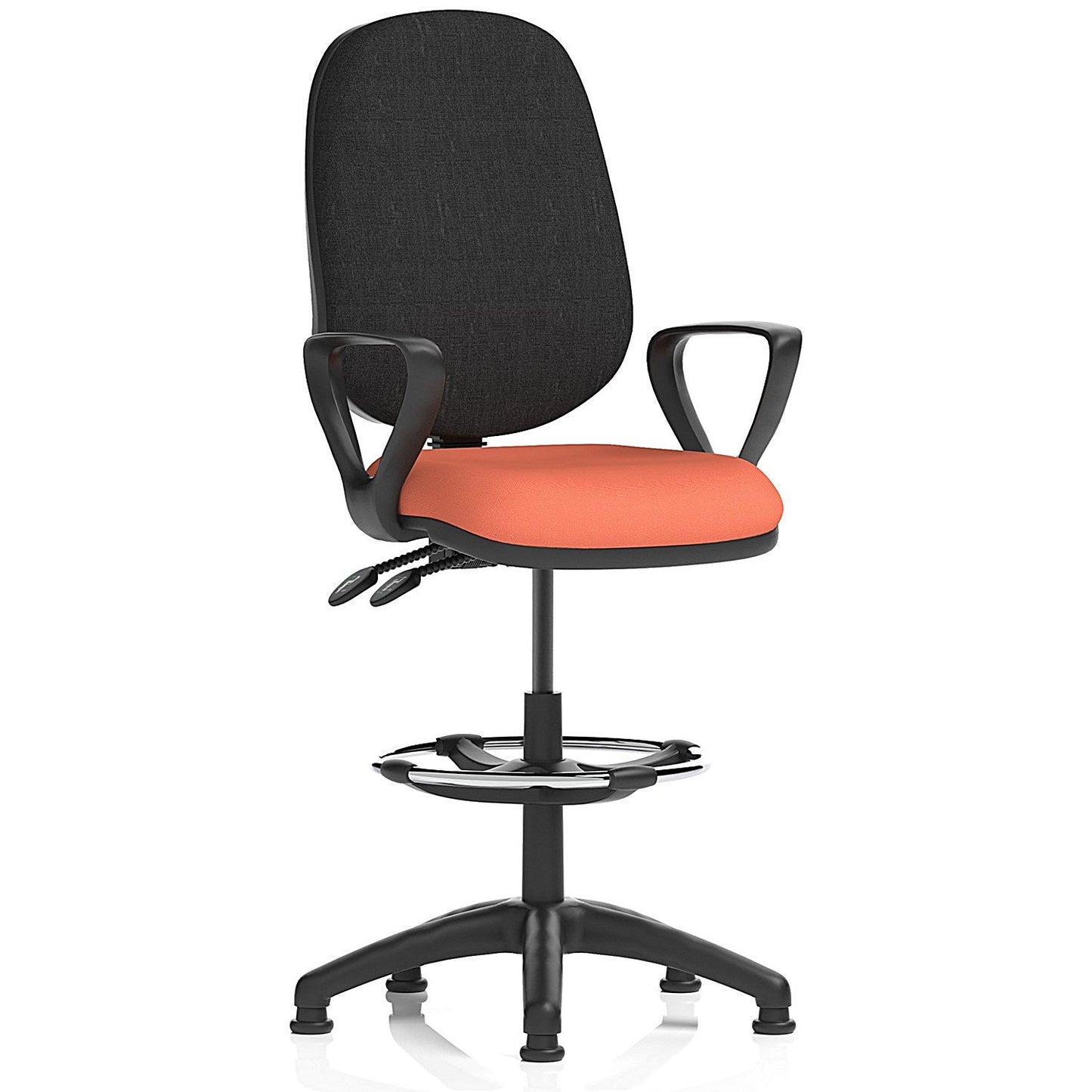 Eclipse Plus II High Rise Black Back Operator Chair, Fixed Arms, Quest Crab Easy2Order : KCUP3177