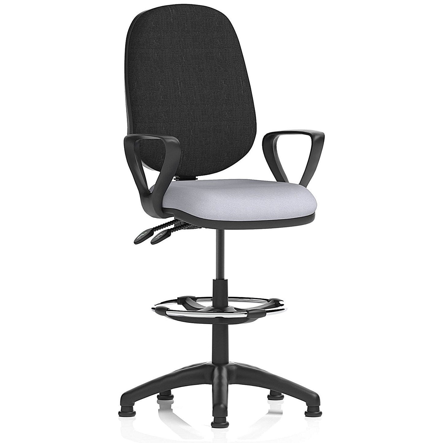 Eclipse Plus II High Rise Black Back Operator Chair, Fixed Arms, Quest Shell Easy2Order : KCUP3182