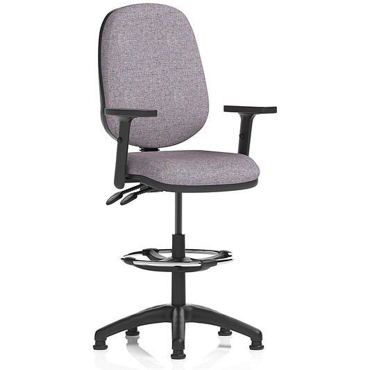Eclipse Plus II High Rise Operator Chair, Height Adjustable Arms, Rivet Fuse Easy2Order : KCUP3186