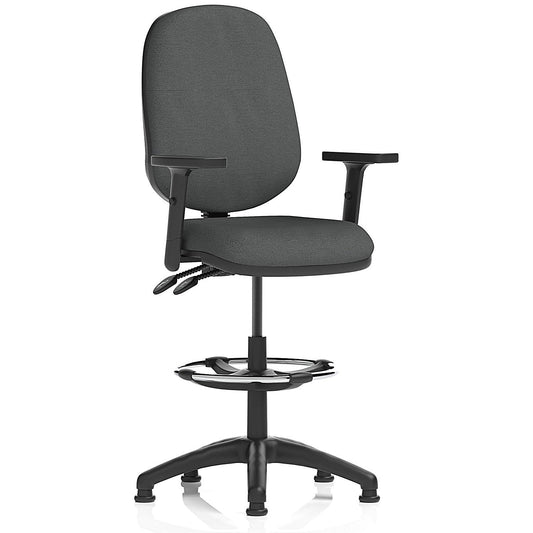 Eclipse Plus II High Rise Operator Chair, Height Adjustable Arms, Quest Mussel Easy2Order : KCUP3192