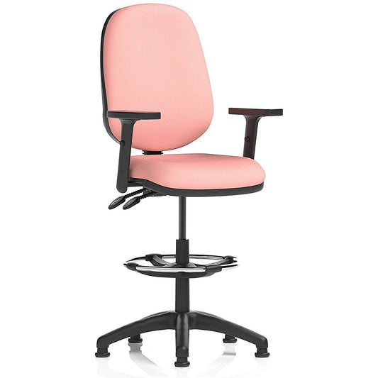 Eclipse Plus II High Rise Operator Chair, Height Adjustable Arms, Quest Shrimp Easy2Order : KCUP3195