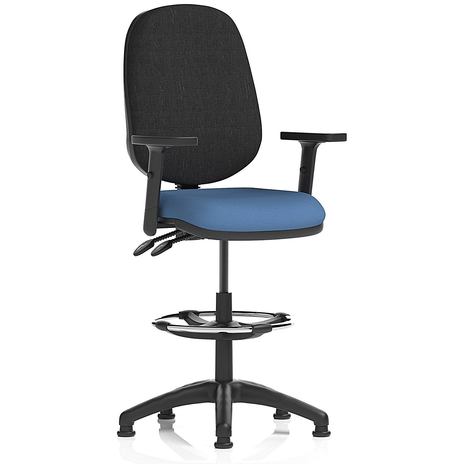 Eclipse Plus II High Rise Black Back Operator Chair, Height Adjustable Arms, Quest Limpet Easy2Order : KCUP3203