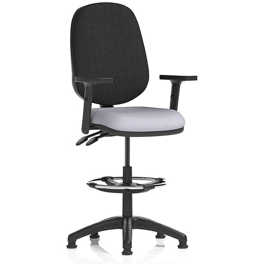 Eclipse Plus II High Rise Black Back Operator Chair, Height Adjustable Arms, Quest Shell Easy2Order : KCUP3206