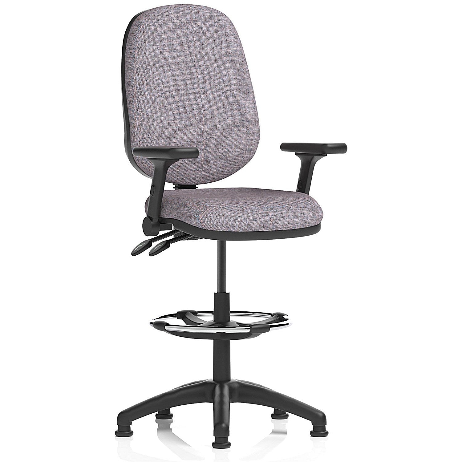 Eclipse Plus II High Rise Operator Chair, Folding Arms, Rivet Fuse Easy2Order : KCUP3210