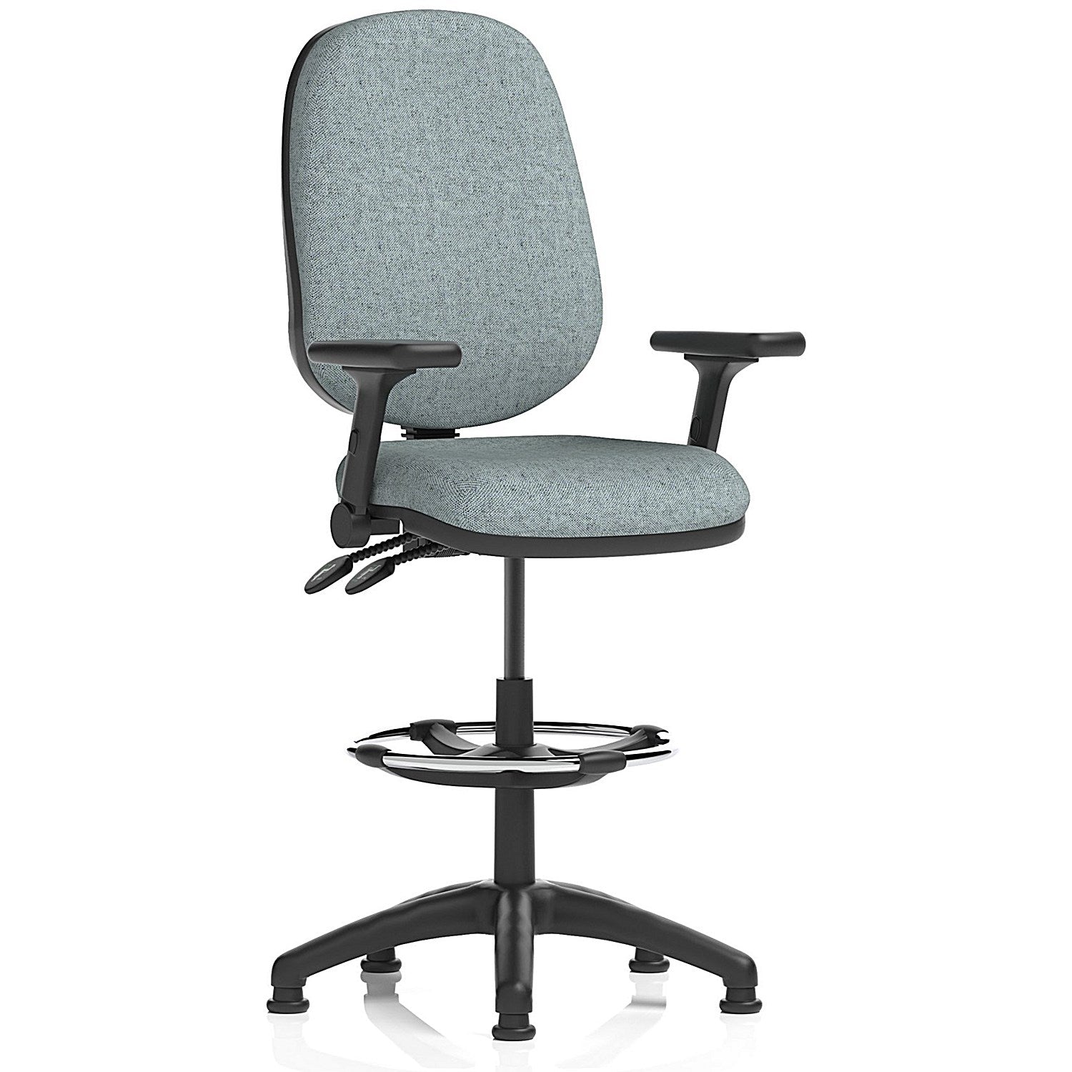 Eclipse Plus II High Rise Operator Chair, Folding Arms, Rivet Tensile Easy2Order : KCUP3212