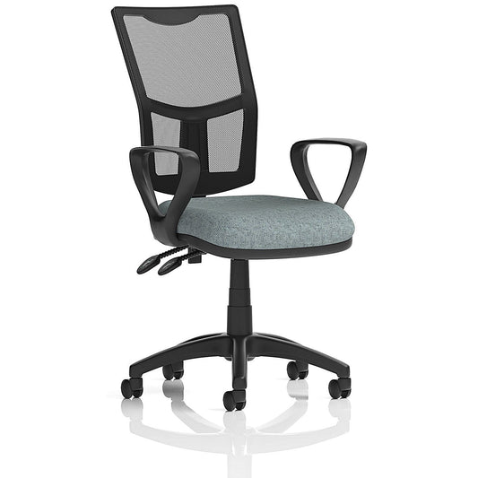 Eclipse Plus II Mesh Back Lever Task Operator Chair, Fixed Height Arms, Rivet Tensile Easy2Order : KCUP3248
