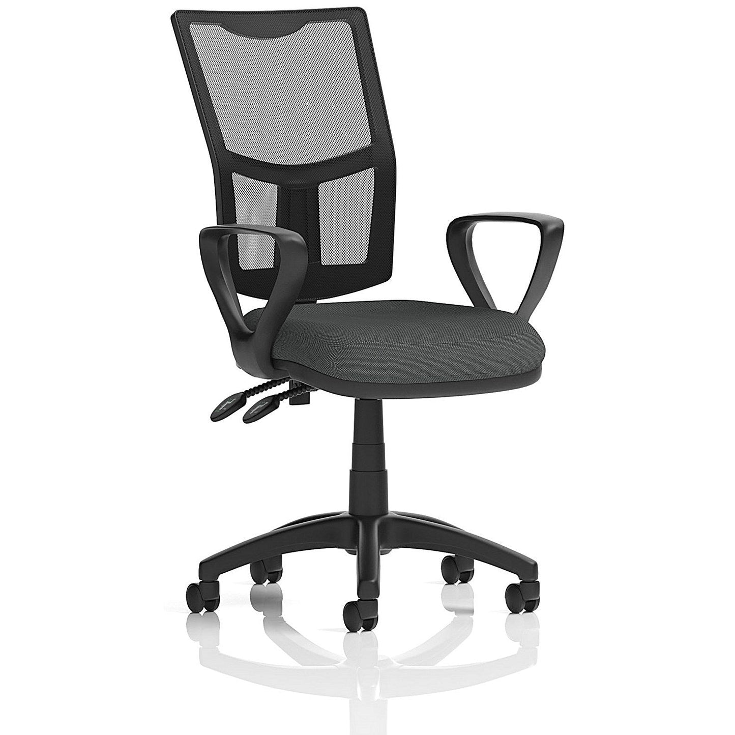 Eclipse Plus II Mesh Back Lever Task Operator Chair, Fixed Height Arms, Quest Mussel Easy2Order : KCUP3252
