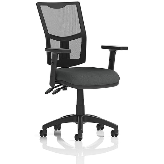 Eclipse Plus II Mesh Back Lever Task Operator Chair, Height Adjustable Arms, Quest Mussel Easy2Order : KCUP3264