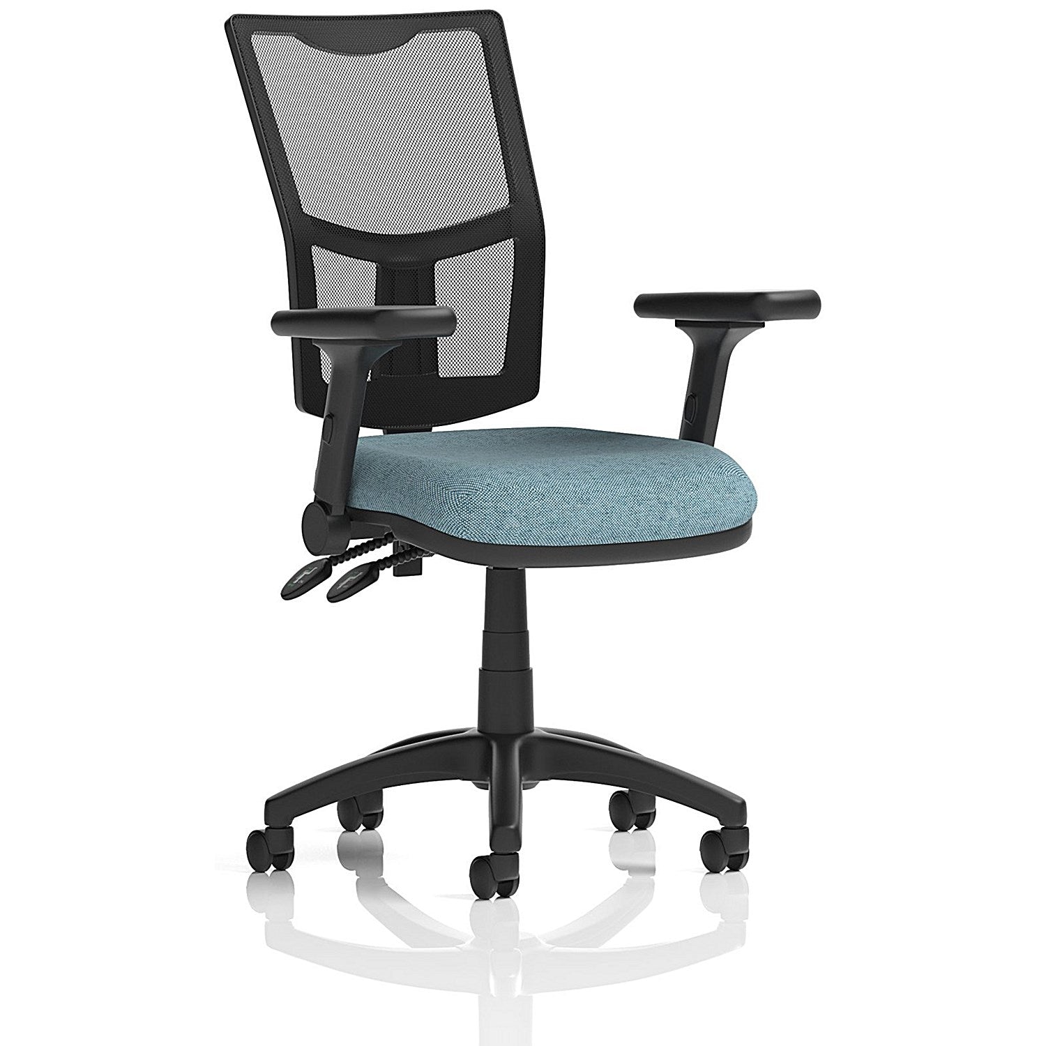 Eclipse Plus II Mesh Back Lever Task Operator Chair, Folding Arms, Rivet Quench Easy2Order : KCUP3271