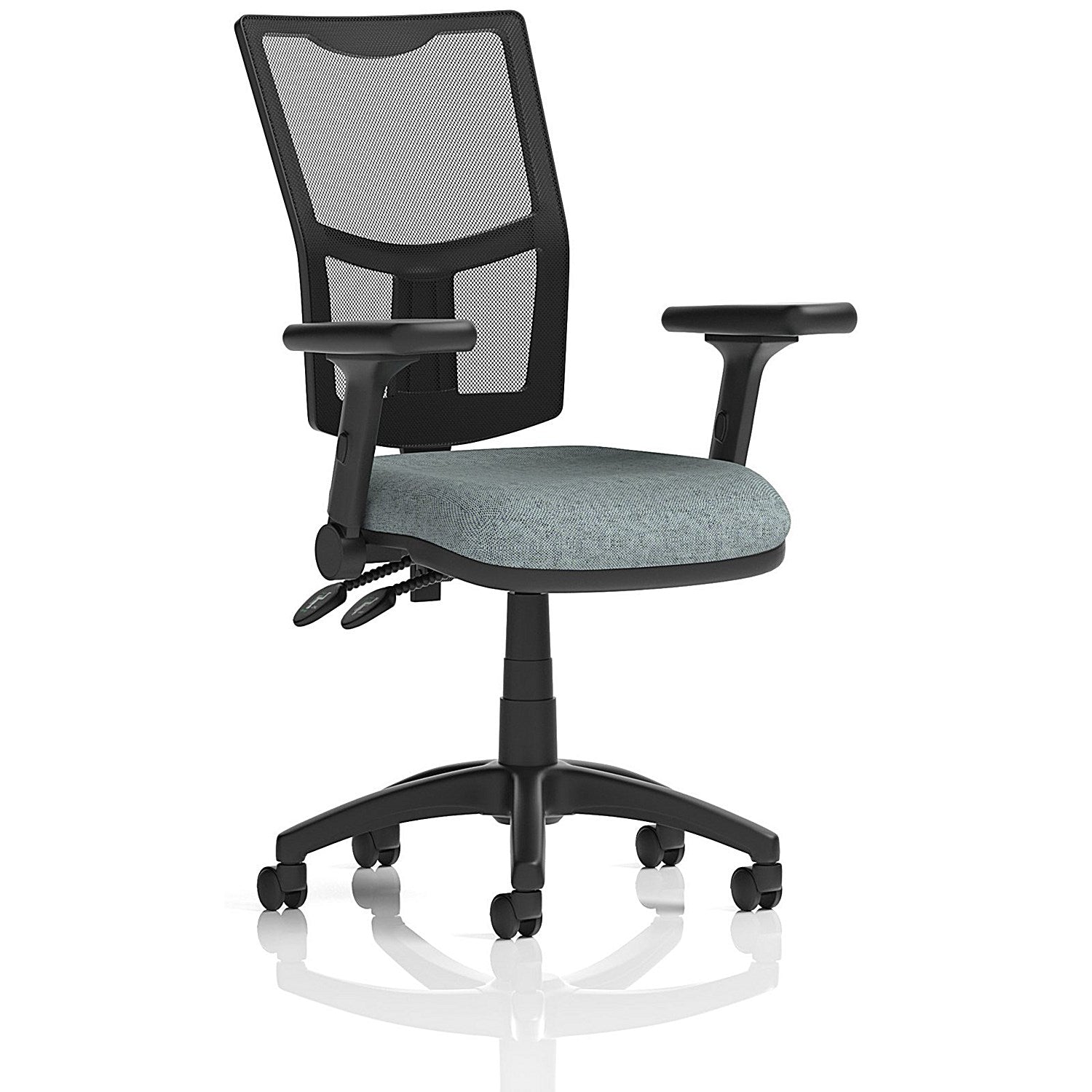 Eclipse Plus II Mesh Back Lever Task Operator Chair, Folding Arms, Rivet Tensile Easy2Order : KCUP3272
