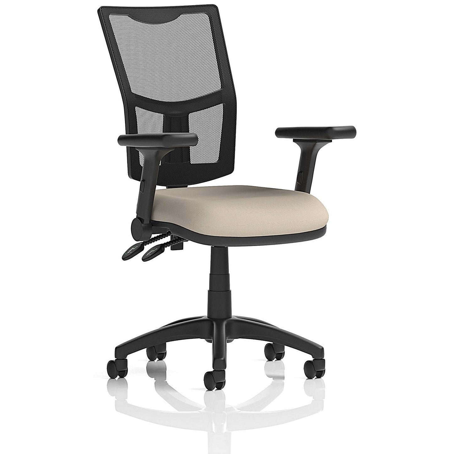 Eclipse Plus II Mesh Back Lever Task Operator Chair, Folding Arms, Quest Salt Easy2Order : KCUP3277