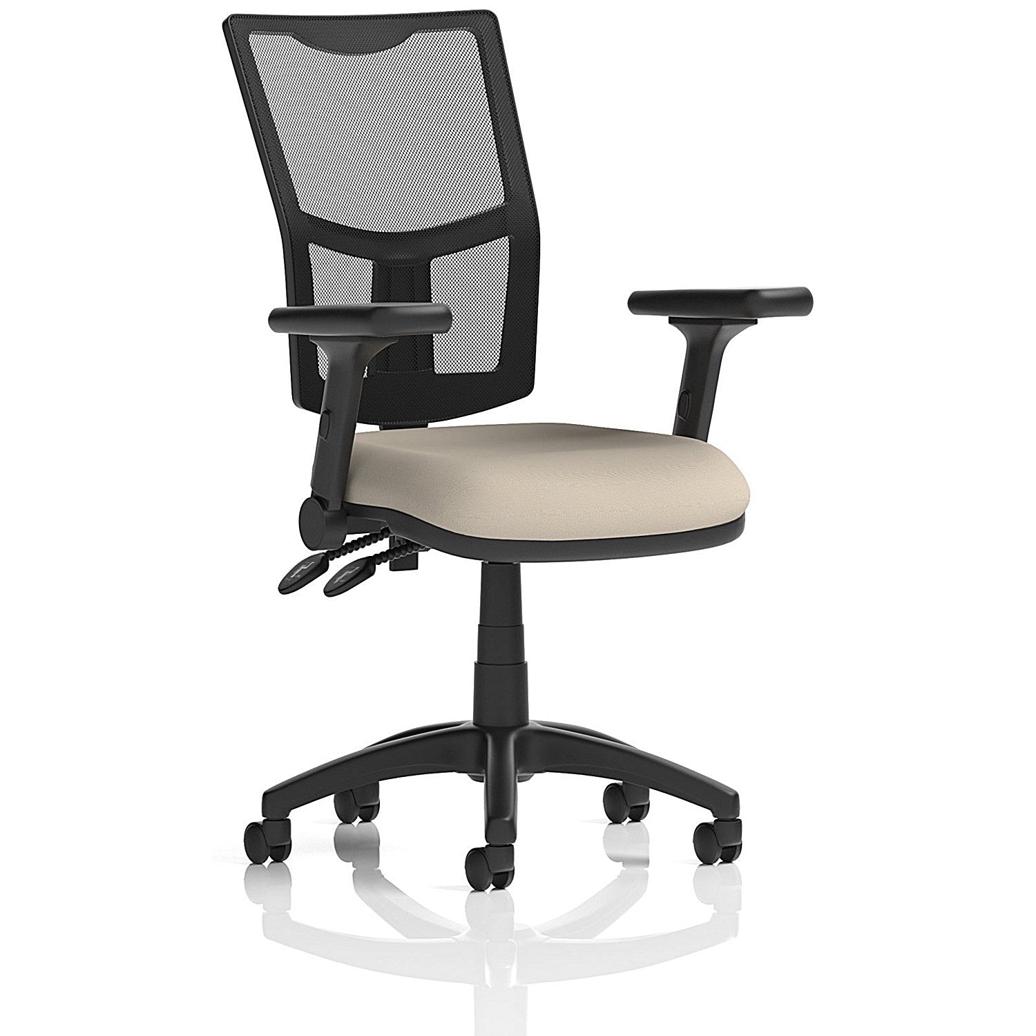 Eclipse Plus II Mesh Back Lever Task Operator Chair, Folding Arms, Quest Salt Easy2Order : KCUP3277