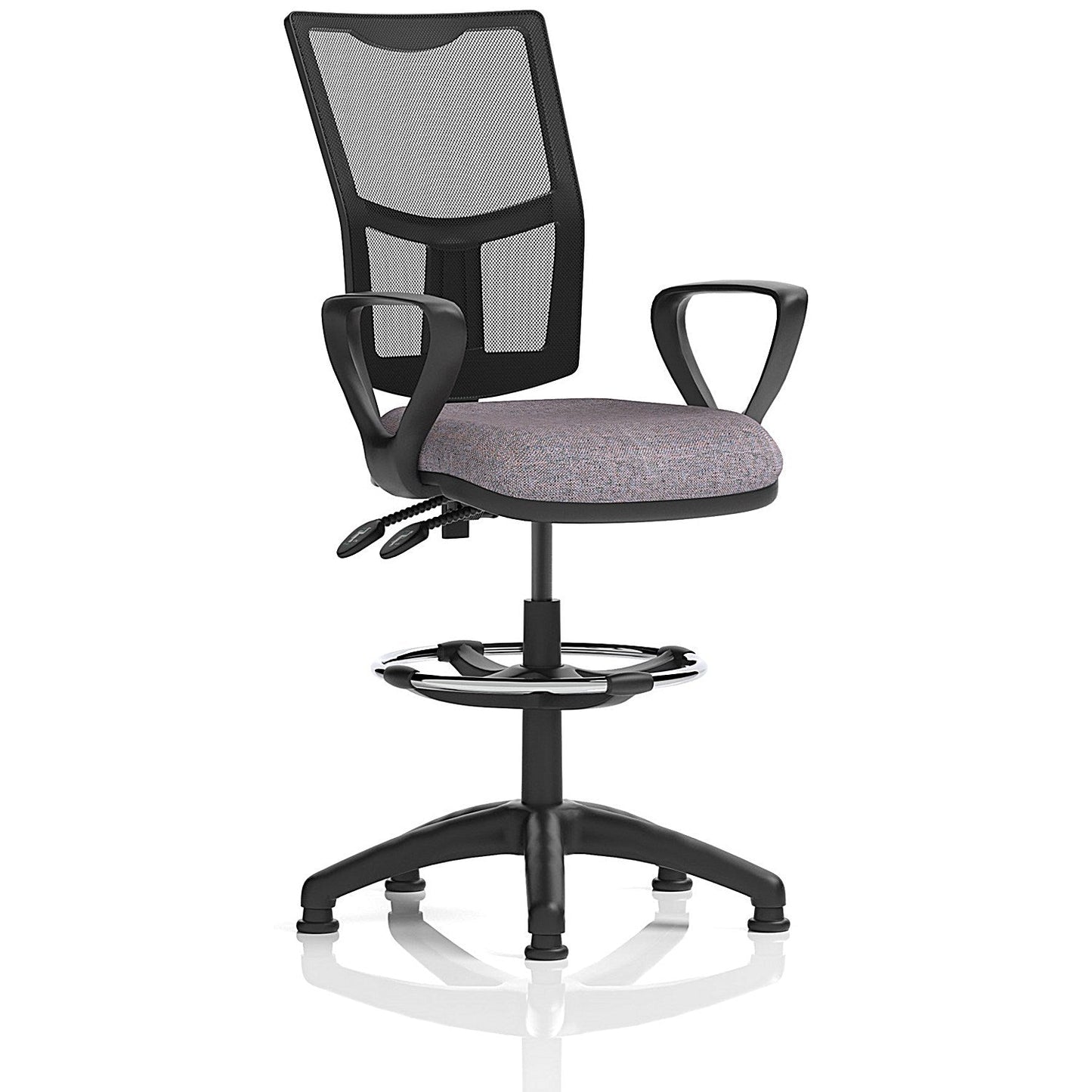 Eclipse Plus II Mesh Back High Rise Operator Chair, Fixed Arms, Rivet Fuse Easy2Order : KCUP3294